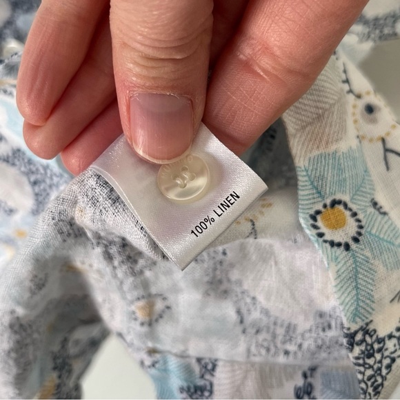 Baird Mcnutt Linen Shirt Men's XL Murano Button Down Floral - Picture 7 of 8